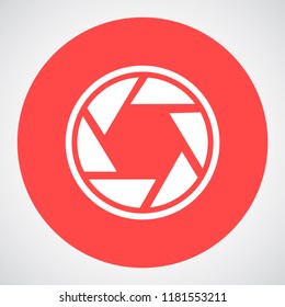 camera lens vector icon 10 eps