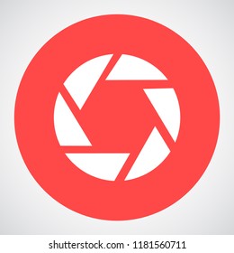 camera lens vector icon 10 eps
