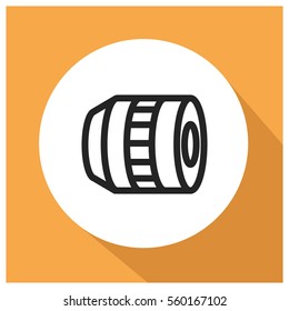 Camera lens vector icon
