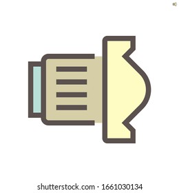 Camera lens vector icon design, 48x48 pixel perfect and editable stroke.