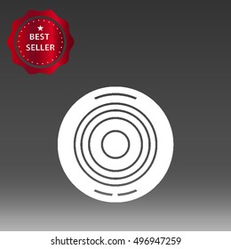 Camera Lens Vector Icon Illustration