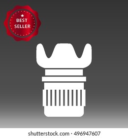 Camera Lens Vector Icon Illustration