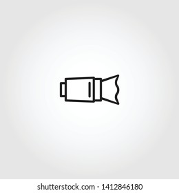 camera lens vector icon. camera objective icon