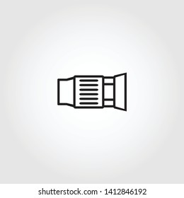 camera lens vector icon. camera objective icon