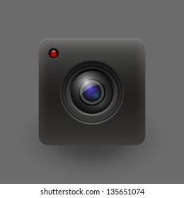 Camera lens. Vector illustration. Eps 10