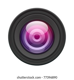 Camera lens vector illustration. Eps 10.