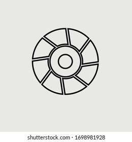 Camera lens vector illustration symbol for website and graphic design