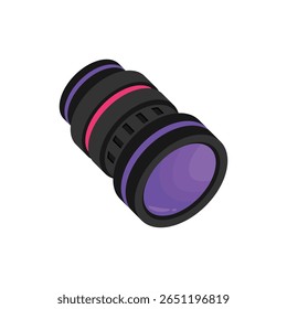 Camera Lens Vector style icon. Eps 10 file