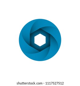 Camera Lens Vector Template Design Illustration