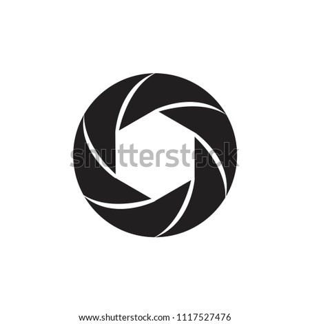 Camera Lens Vector Template Design Illustration