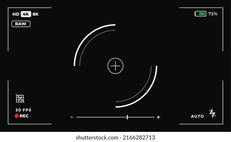 camera lens view finder display template