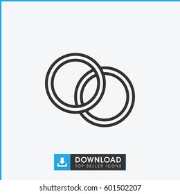 camera lense icon. simple outline camera lense vector icon. on white background.
