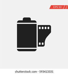 Camera lent vector icon