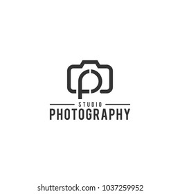 camera letter photography logo desig  vector