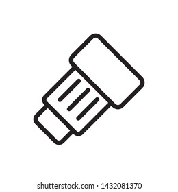Camera, light, flash icon - Vector. Photo concept vector illustration.