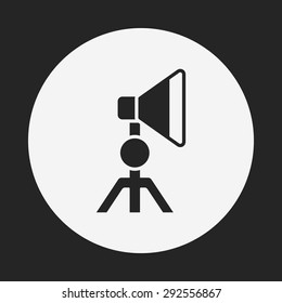 camera light stand icon