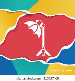 camera light stand icon