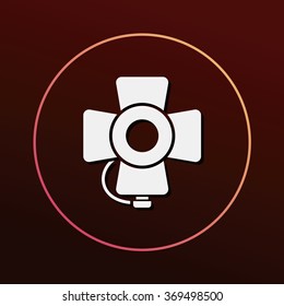 camera light stand icon