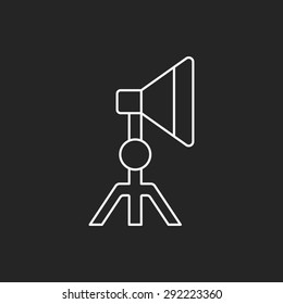 camera light stand line icon