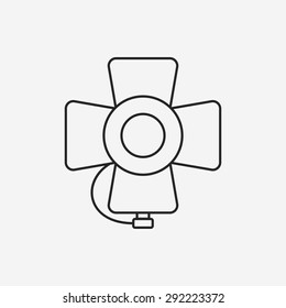 camera light stand line icon