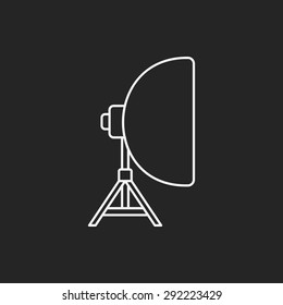 camera light stand line icon
