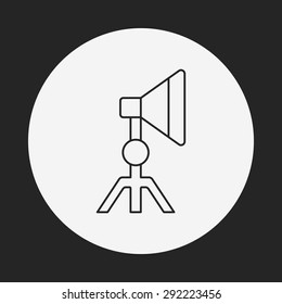 camera light stand line icon