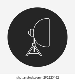 camera light stand line icon