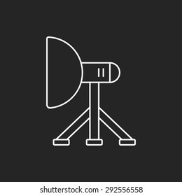 camera light stand line icon