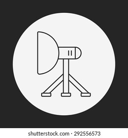 camera light stand line icon