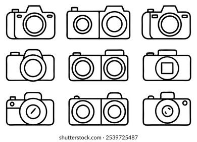 Camera Line Art Classic Stylish Modern Drawing