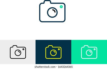 camera line art icon vector 
