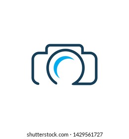 camera line art logo design