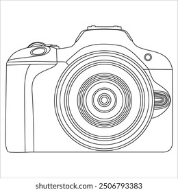 Camera Line Art Stock Illustrations