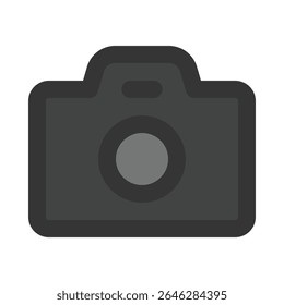 camera line color icon editable vektor