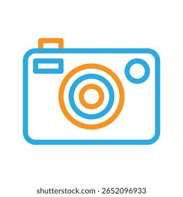 Camera Line Color Icon. Editable Stroke. Can be used for websites and mobile apps.