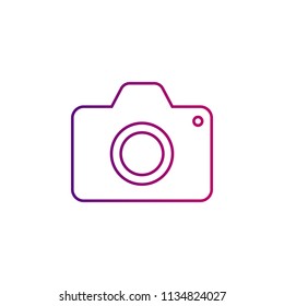 Camera line, gradient icon