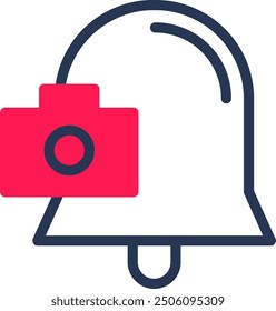 Camera Line Half Filled Vector Icon Design