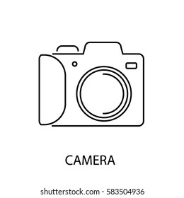 camera line icon