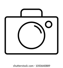 Camera Line Icon.  96x96 for Web Graphics and Apps.  Simple Minimal Pictogram. Vector