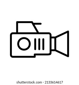 Camera I Line Icon Black Design