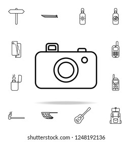 camera line icon. camping icons universal set for web and mobile