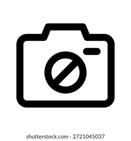 Ícone da linha da câmera. O ícone pode ser usado para sites, aplicativos móveis, modelos de apresentação, ilustração, etc.