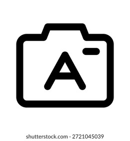 Camera line icon. The icon can be used for websites, mobile apps, presentation templates, illustration, etc.