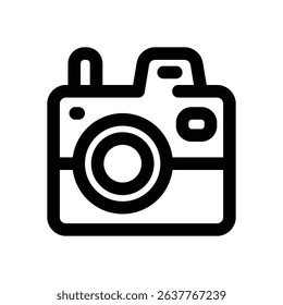 camera line icon. Clean and minimalist vector icon for websites, mobile apps, presentations, and logos. Fully scalable and customizable for any project.