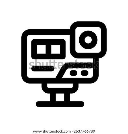 camera line icon. Clean and minimalist vector icon for websites, mobile apps, presentations, and logos. Fully scalable and customizable for any project.