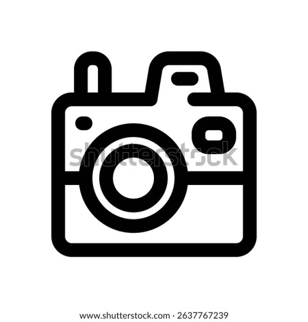 camera line icon. Clean and minimalist vector icon for websites, mobile apps, presentations, and logos. Fully scalable and customizable for any project.