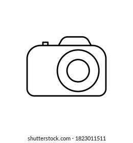 Icono de la línea de cámara. vector de plantilla de diseño