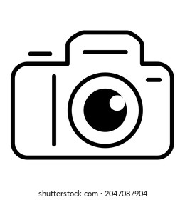 camera line icon design, icon vector isolated