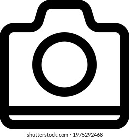 camera line icon editable high resolution