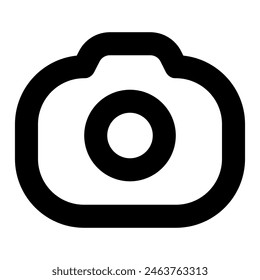 camera line icon fat UI